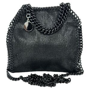Stella McCartney Falabella Tote Bag on Black Leather